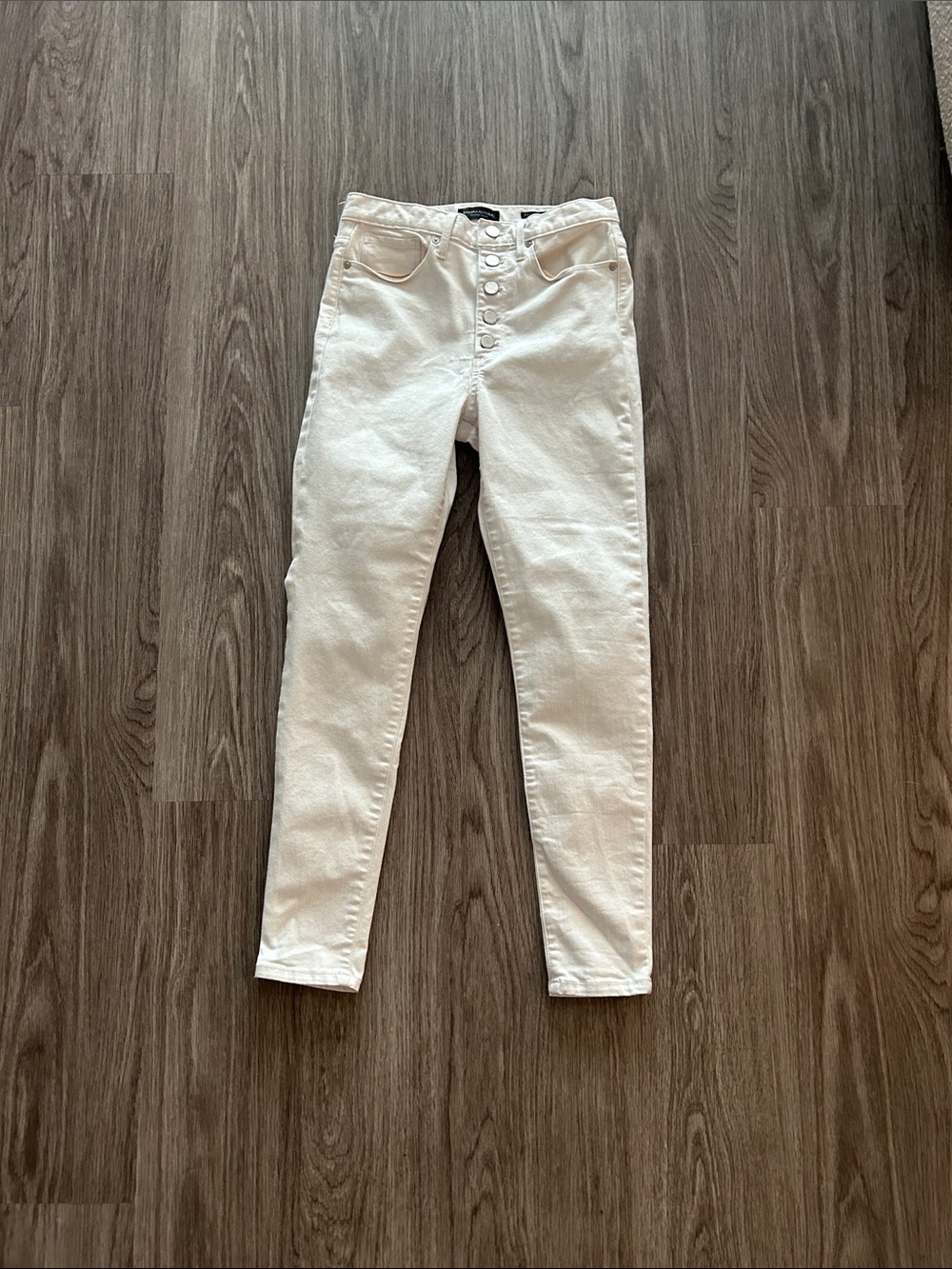 Banana Republic High-Rise skinny White Button-Fly Women's Jeans size 27